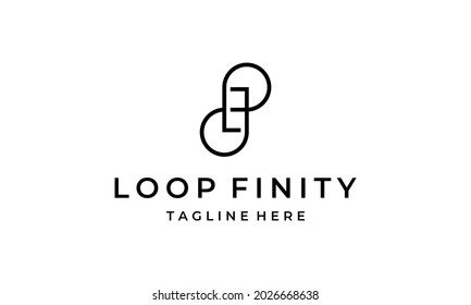 Infinity Infinite Loop Mobius Motion Limitless With Initial Letter LF FL Logo Design Inspiration