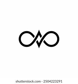 A + Infinity initial logo concept in high quality professional design that will print well on all print media