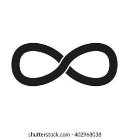 Infinity isolated black icon.