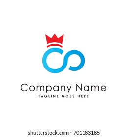 infinity king logo template