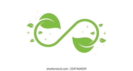 O logotipo da folha infinita, também pode ser o logotipo com as iniciais S na forma de uma folha