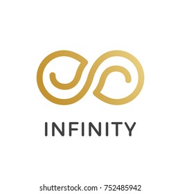 Infinity and Leaf logo design 