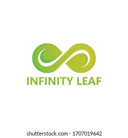Infinity Leaf Logo Template Design