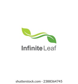 infinity leaf vector icon illustration logo template design