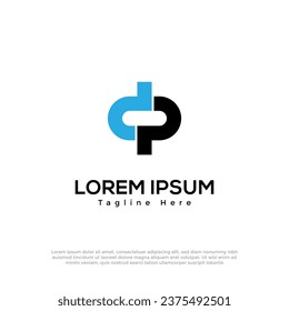 Infinity Letter D P logo symbol, Initial D P logo vector design template
