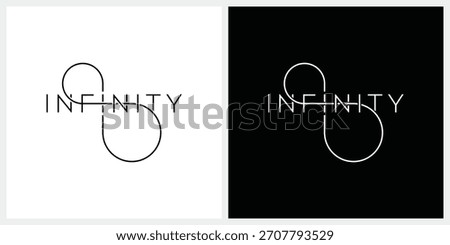 infinity letter mark logo design graphic vector,  typography font text wordmark infinity, typography text infinity logo concept
