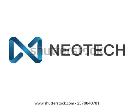 Infinity letter N Monogram Logo. Infinity technology logo 