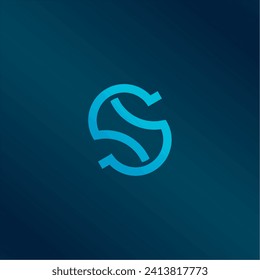 Infinity Letter S Logo Design Template. Vector logo design for business. S letter sign