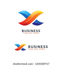 Infinity letter X logo template