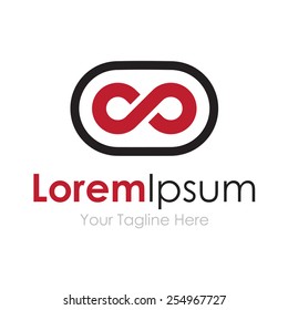 Infinity life pill symbol progress simple business icon logo