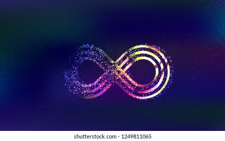 infinity light shape vector background