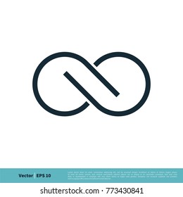 Infinity Line Art Icon Vector Logo Template Illustration Design. Vector EPS 10.