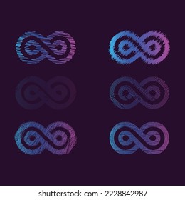 Infinity Line art pattern and graphics elements 