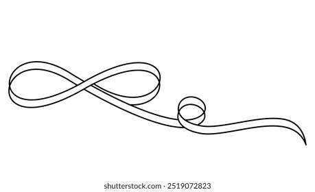 Estilo de arte de línea infinita. Elemento Vector