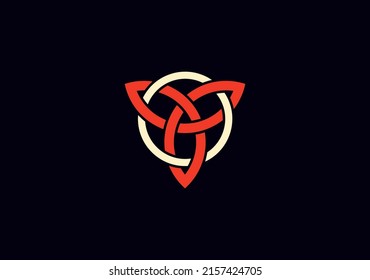 Infinity line design with circle in the middle. Logo template
