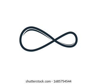 Infinity Line Icon Vector Logo Template Illustration Design