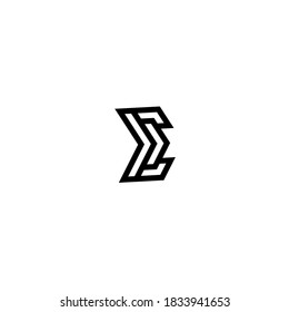 Infinity Line Letter Initial E Logo Design TemplateInfinity Line