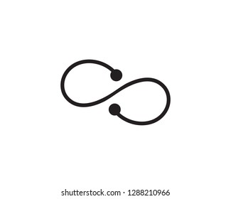 infinity LINE  logo and symbol template icons vector