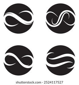 infinity line loop logo vector