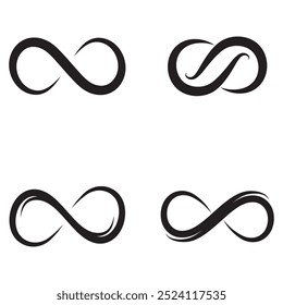 infinity line loop logo vector