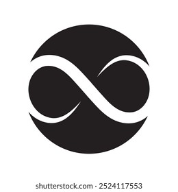 infinity line loop logo vector