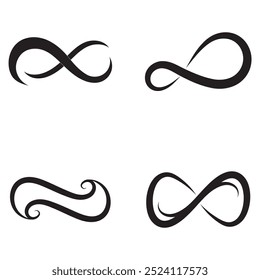 infinity line loop logo vector