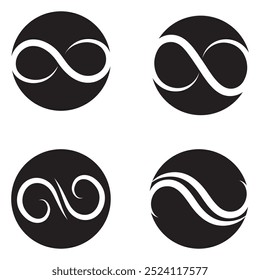 infinity line loop logo vector