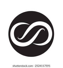 infinity line loop logo vector