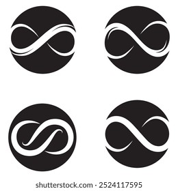 infinity line loop logo vector