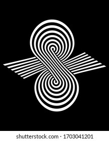 logo de icono de arte de simblo de línea infinita