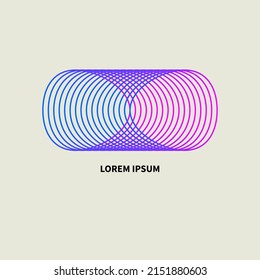 Infinity line symbol. Abstract geometric line shape. Business logo