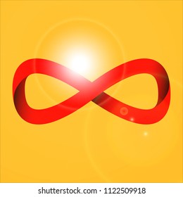 Infinity Of Lines. Mobius Line. Möbius Band Möbius Loop. Continuous Line. Vector Eps 10