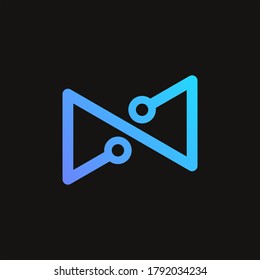 infinity link logo design vector sign