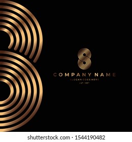 infinity logo or 8 logo design with elegant and luxury look, suit for business logo and company logo or others