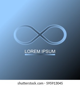 Infinity logo with blue gradient color