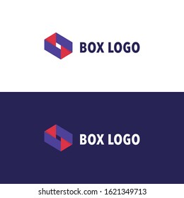 infinity logo box in red and blue colour