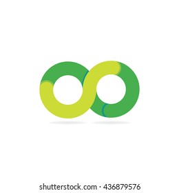 Infinity Logo Circle in Green Color