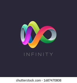 infinity logo. Creative colorful infnity symbol