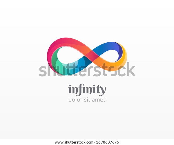 Infinity logo.\
Creative colorful symbol of\
infinity