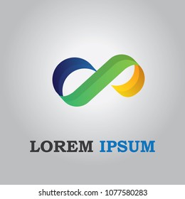 infinity logo design with creative shape