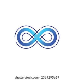 Infinity logo design element vector with modern technology concept
