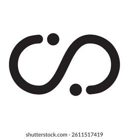 infinity logo design. endless concept illustration.
