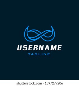 infinity logo design inspiration . modern infinity icon design template . futuristic logo design inspiration . logo template