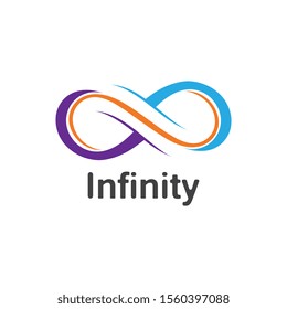 Infinity logo design inspiration vector illustration template