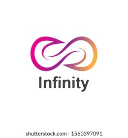 Infinity logo design inspiration vector illustration template