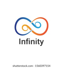 Infinity logo design inspiration vector illustration template