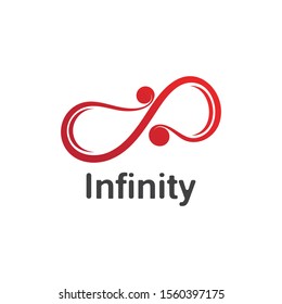 Infinity logo design inspiration vector illustration template