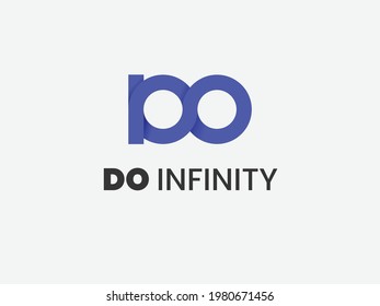 Diseño del logotipo infinito, logotipo de la letra D, logotipo de la letra O
