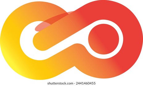 Infinity logo design in orange gradient colour.