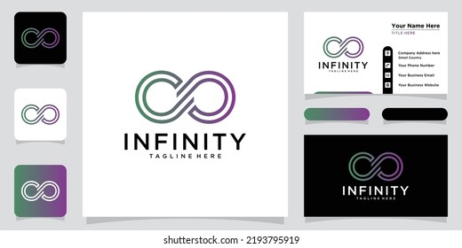 Diseño de logotipo infinito. símbolo infinito. icono de infinito